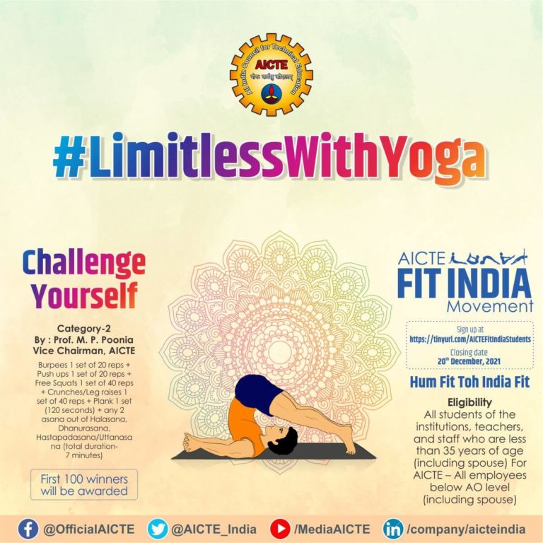 AICTE Fit India Challenge Poster with Link _ QR Code 10