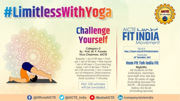 AICTE Fit India Challenge Poster with Link _ QR Code 18