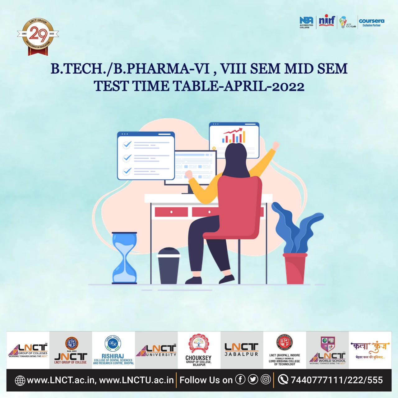 B.TECH./B.PHARMA-VI , VIII SEM MID SEM TEST TIME TABLE-APRIL-2022 ...