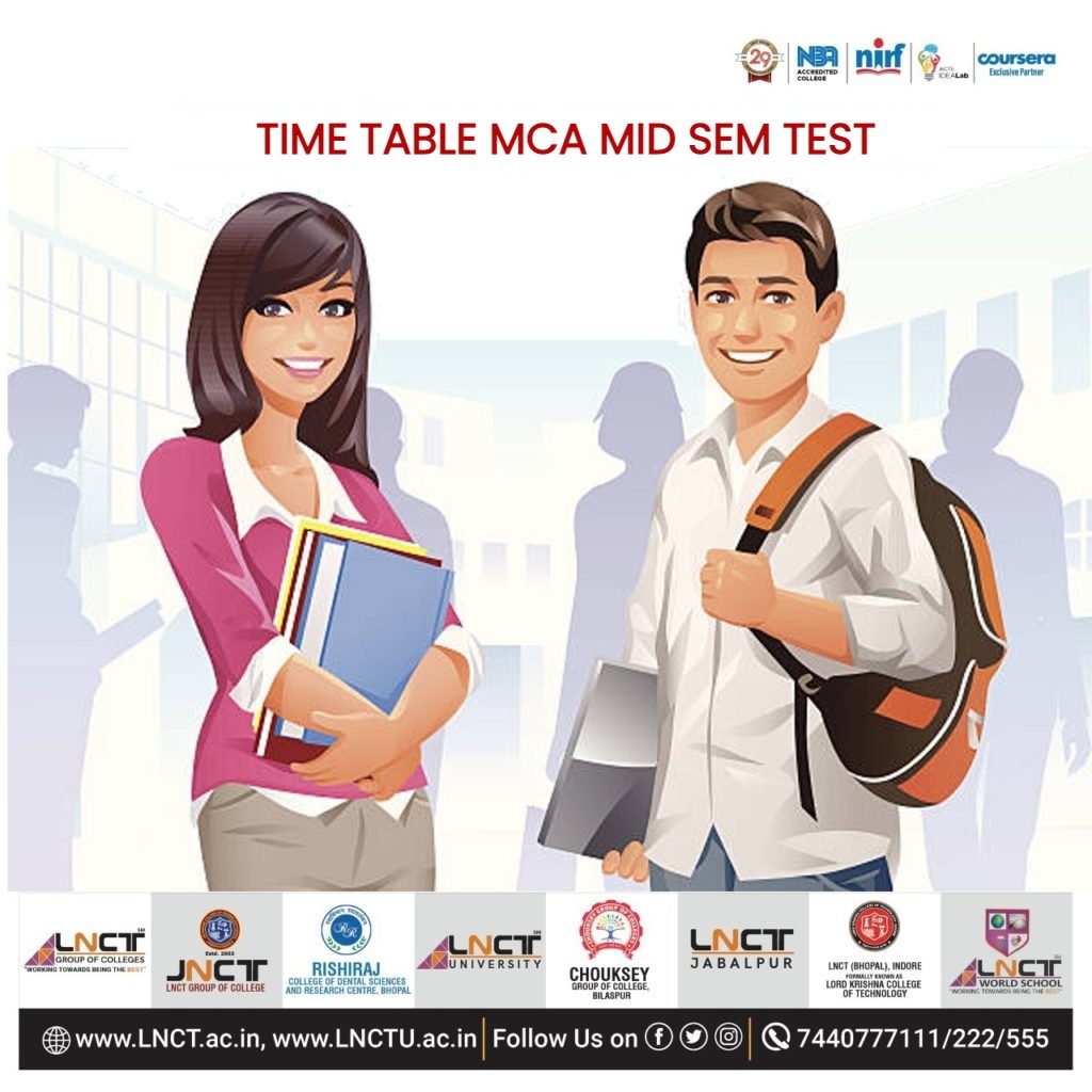 Time Table MCA MID SEM TEST 1