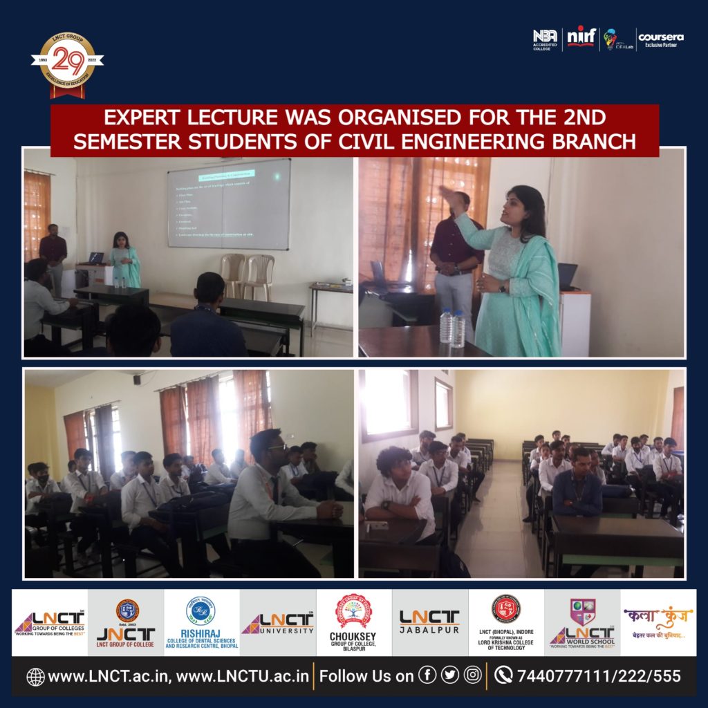 Expert lecture was organised for the 2nd Semester students of Civil Engineering branch 1