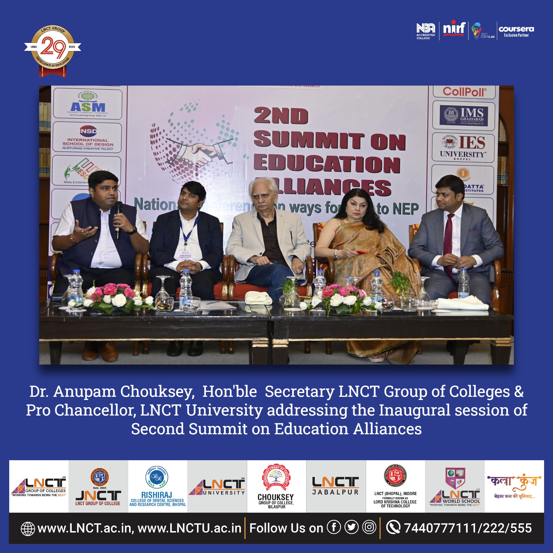 Inaugural Session Of Second Summit On Education Alliances LNCT Group