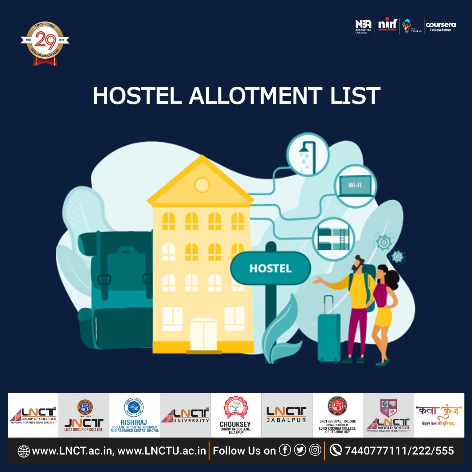 Hostel Allotment List | LNCT Group