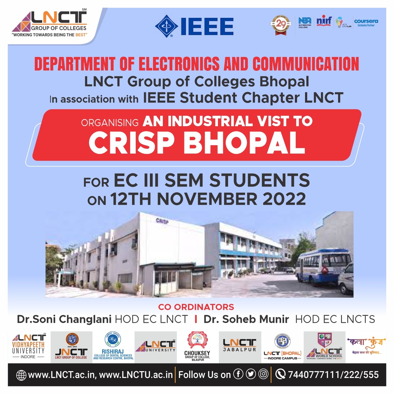 Industrial Visit To Crisp Bhopal LNCT Group