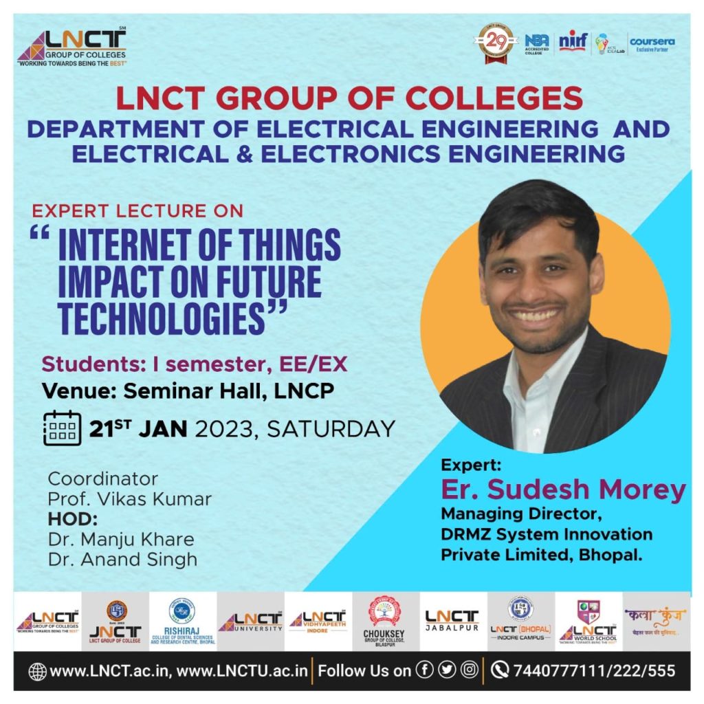 Expert lecture on Title Internet of Things impact on future technologies 1
