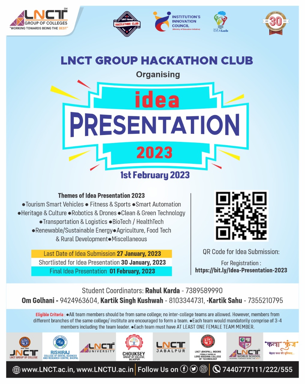 hackathone-club-organising-idea-presentation-2023-lnct-group