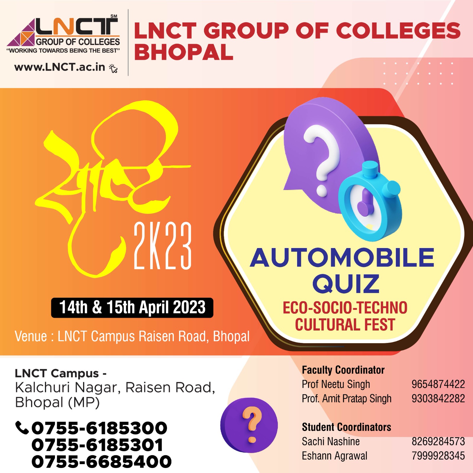 The Mechanical Engineering Department Is Organizing An Automobile Quiz