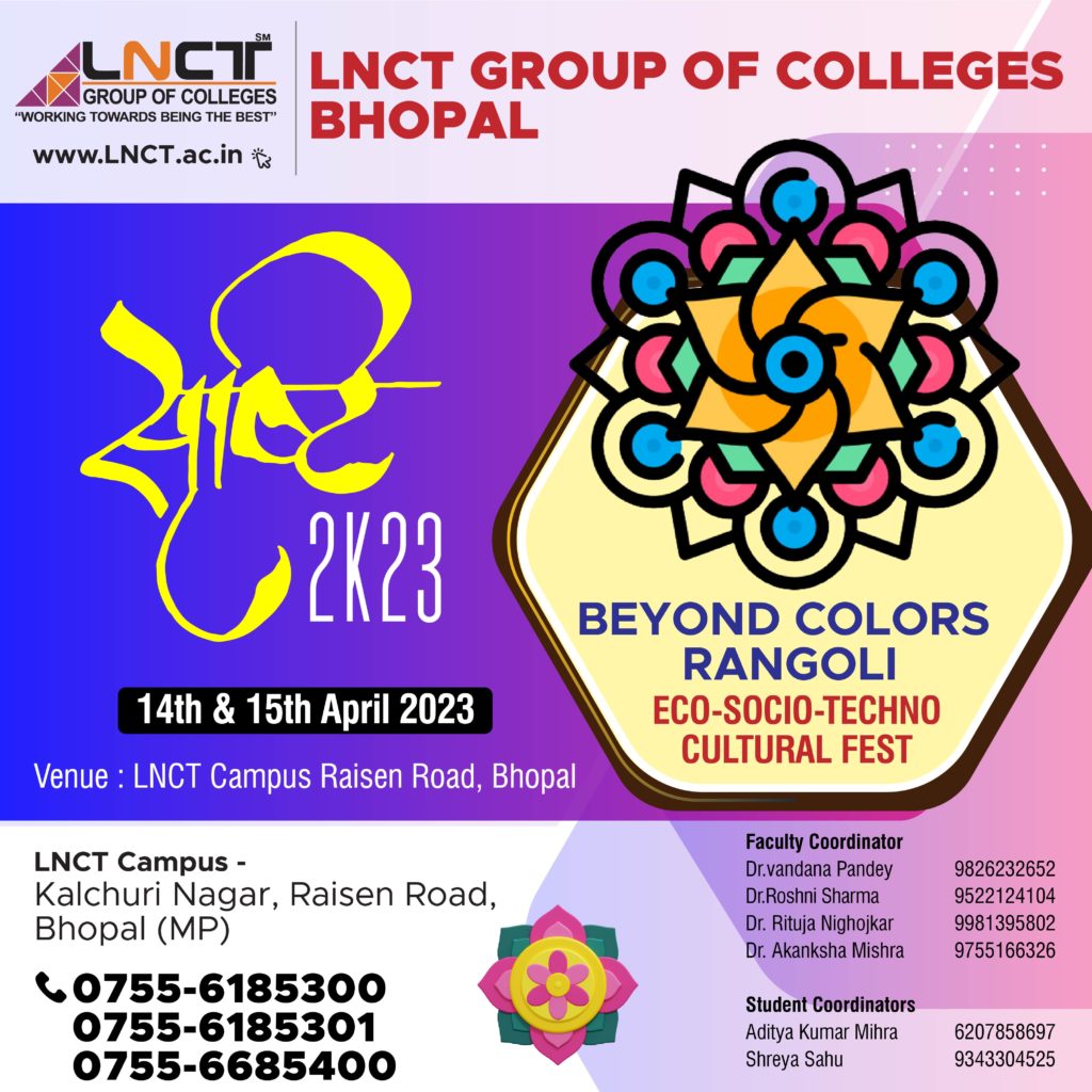 LNCT Mathematics Department is organizing Beyond Colors Rangoli 14