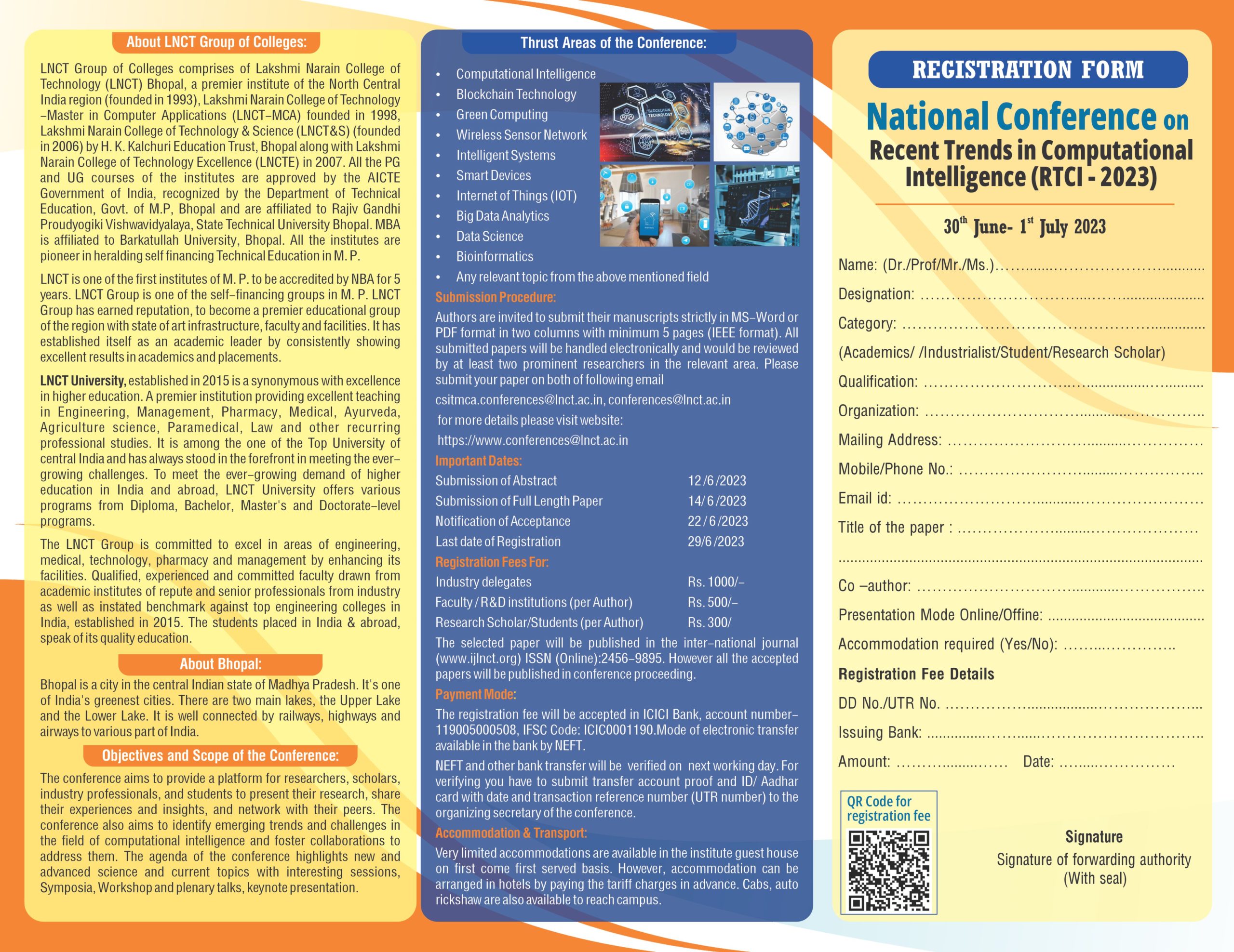 National Conference on Recent Trends in Computational Intelligence 1