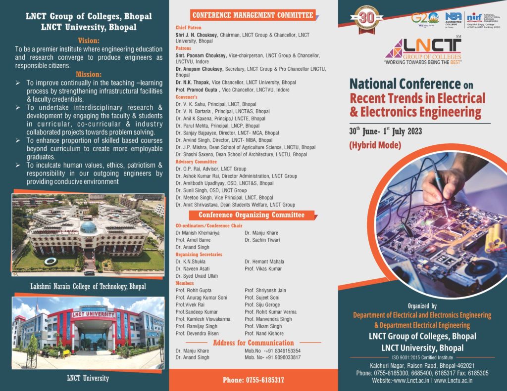 National Conference on Recent Trends in Electrical & Electronics Engineering 9