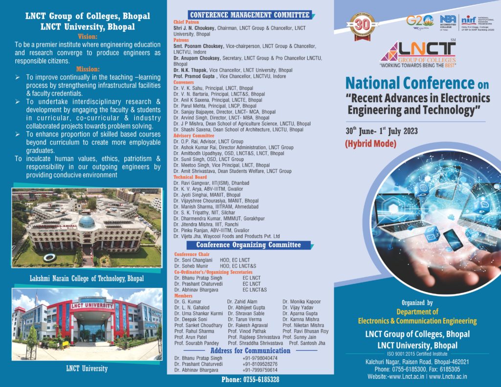 National Conference on Recent Advances in Electronics Engineering and Technology 11