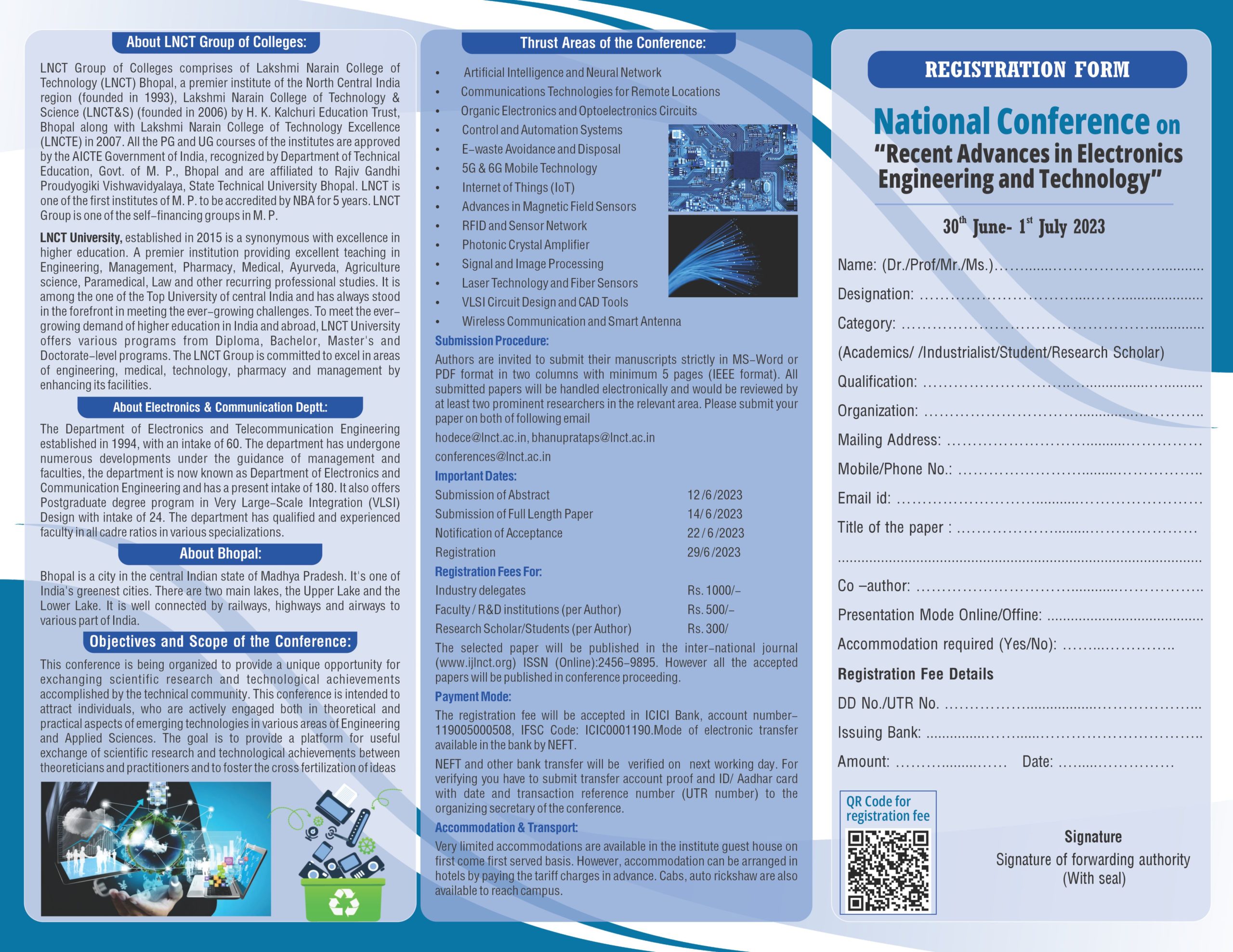 National Conference on Recent Advances in Electronics Engineering and Technology 12