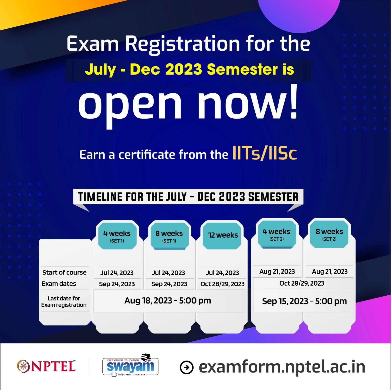 Enrolment Is Open Now For NPTEL | LNCT Group