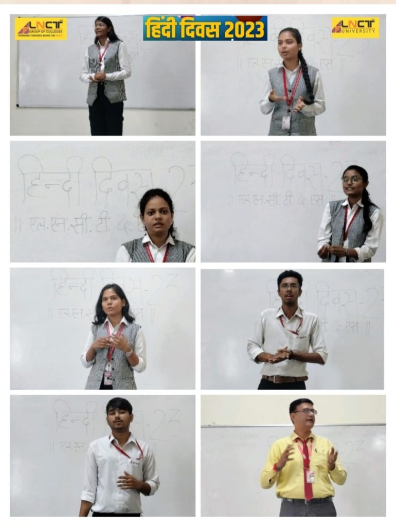 LNCT College and LNCT Group celebrated Hindi Diwas with various programs. 4