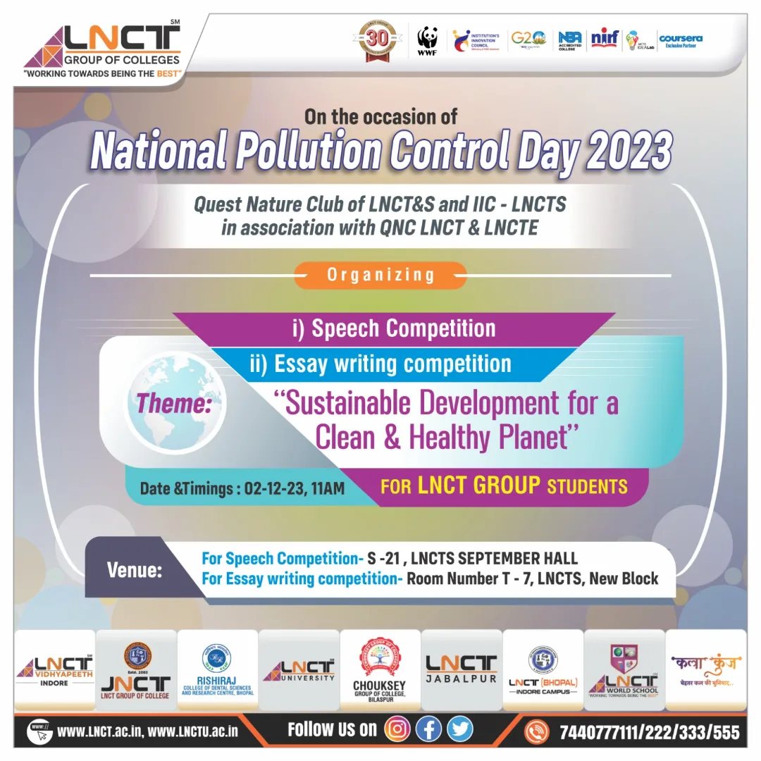 essay on national pollution control day