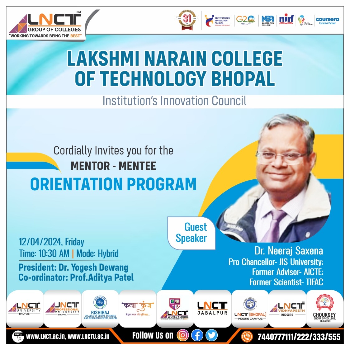 Mentor-Mentee Orientation Program | LNCT Group