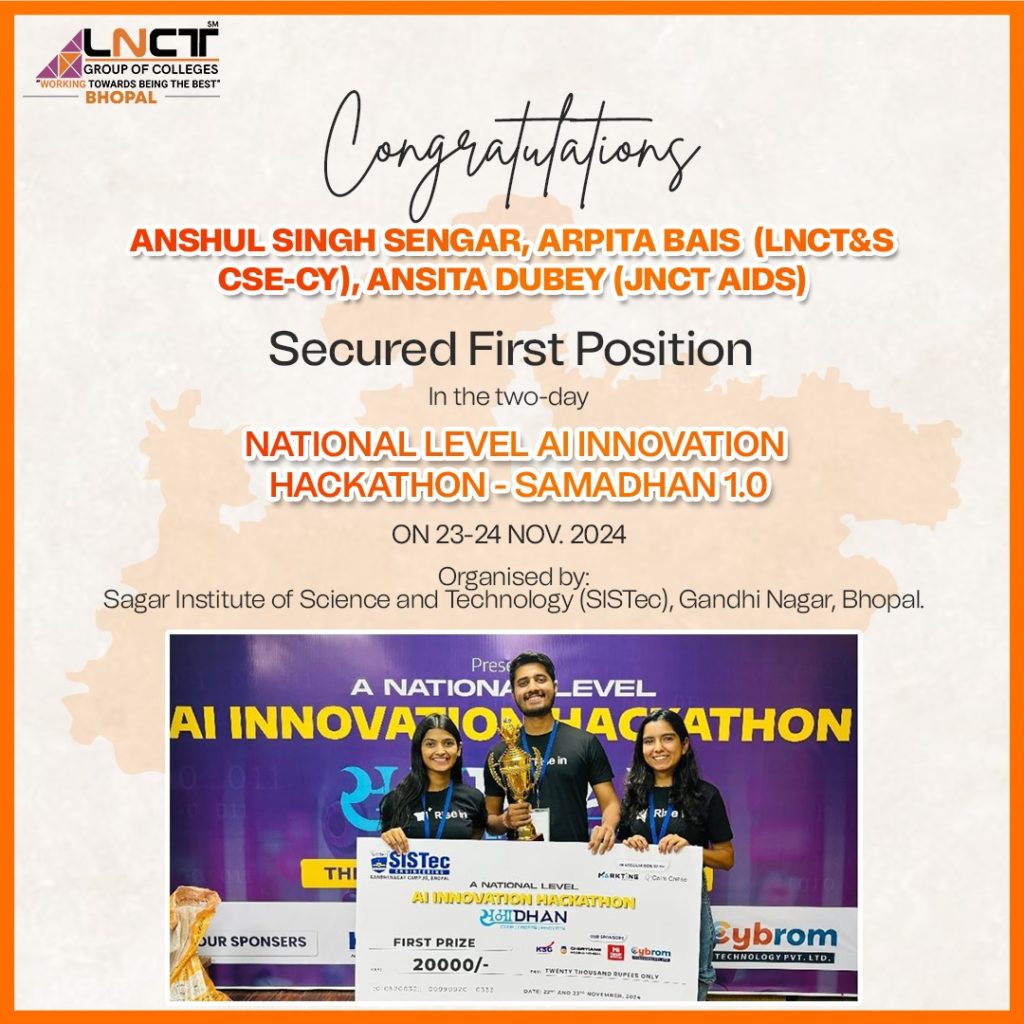 Proud Moment Alert: Congratulations to Our Champions at Samadhan 1.0 23