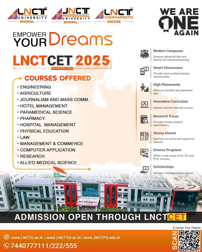 LNCTCET Common Entrance Test 2024-25 for Empowering UG Programs 3