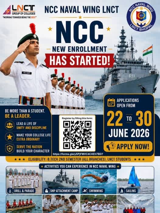 LNCT Bhopal NCC Naval Wing Enrollment 2026: Apply Now! 1