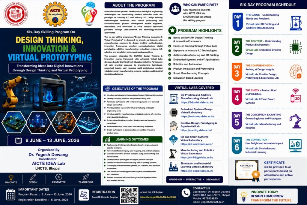 Design Thinking Innovation and Virtual Prototyping Program Inaugurated at AICTE IDEA Lab LNCT&S 48