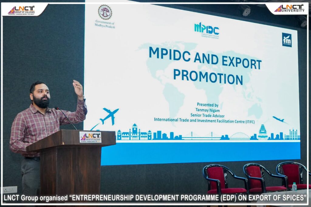 LNCT Entrepreneurship Development Programme on Export of Spices 2