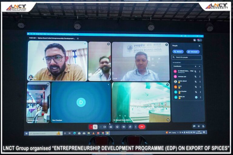 Entrepreneurship Development Programme on Export of Spices at LNCT 1