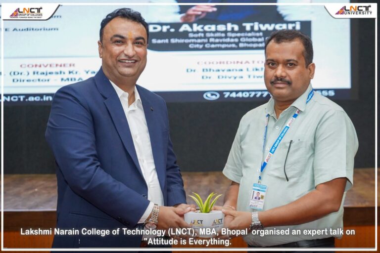 Expert Talk on “Attitude Is Everything” at LNCT MBA 1